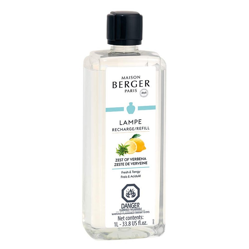 MAISON BERGER - Zest of Verbena - Lampe Berger Fragrance Refill for Home Fragrance Oil Diffuser - Air Freshener - 33.8 Fluid Ounces - 1 Liter - Image 1